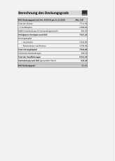 Excel-Rechner BVG-Deckungsgrad
