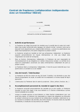 Contrat de freelance