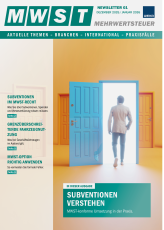 Newsletter Mehrwertsteuer