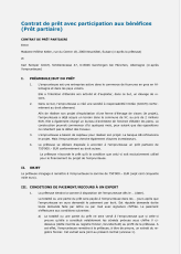 Contrat de prêt avec participation aux bénéfices