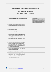 Datenverarbeitungsverzeichnis nach DSGVO