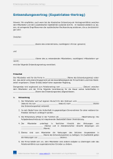 Muster Entsendungsvertrag in die Schweiz