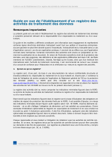 Registre des activités de traitement des données selon le RGPD