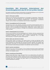 Checkliste EU AI Act