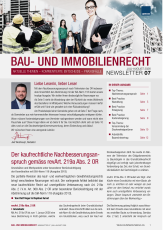 Newsletter Bau- und Immobilienrecht