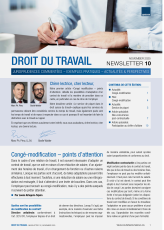 Newsletter Droit du travail