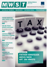 Newsletter Mehrwertsteuer