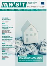 Newsletter Mehrwertsteuer