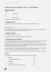 Arbeitsvertrag für Aushilfen bei 7-Tage-Betrieb