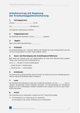 Arbeitsvertrag mit Regelung der Krankentaggeldversicherung