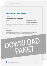Download-Paket Arbeitsverträge Arbeit auf Abruf