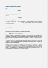 Contrat de médiation