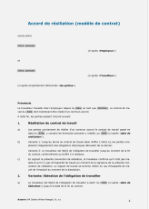 Accord de résiliation