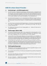 AGB für einen Cloud-Provider