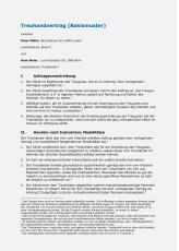 Treuhandvertrag Basismuster