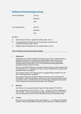 Muster Software-Vertrag (Entwicklung)