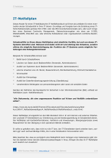 Mustervorlage IT-Notfallplan