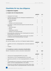 Checkliste Tax Due Diligence