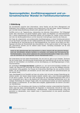 Konfliktmanagement und unternehmerischer Wandel im Familienunternehmen