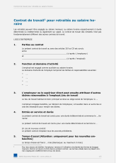 Contrat de travail Retraités