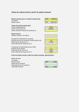 Calculateur de salaire horaire à partir du salaire mensuel