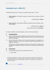 Modèle d’inventaire (art. 195a CC)