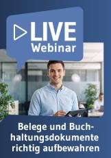 Live-Webinar Belege und Buchhaltungsdokumente richtig aufbewahren