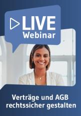 Live-Webinar Verträge und AGB rechtssicher gestalten