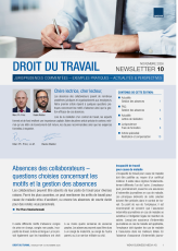 Newsletter Droit du travail