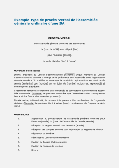 Procès-verbal Assemblée générale 