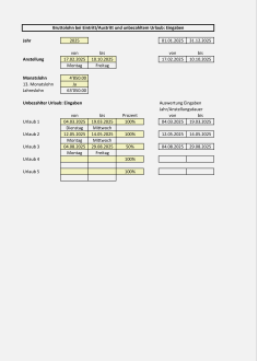 Lohnkürzung bei Eintritt, Austritt und unbezahltem Urlaub 