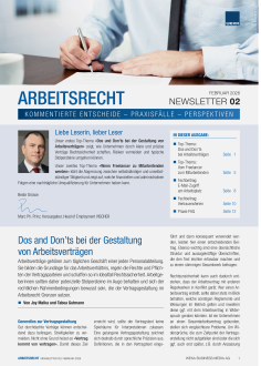 Newsletter Arbeitsrecht 