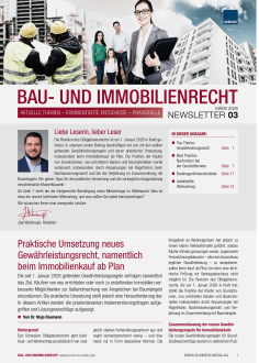 Newsletter Bau- und Immobilienrecht 
