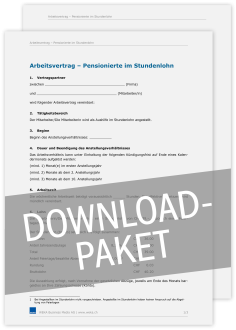 Download-Paket Arbeitsverträge für Pensionierte 