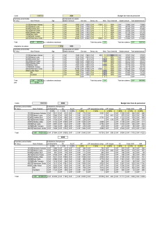 Calculateur de budget des coûts du personnel 