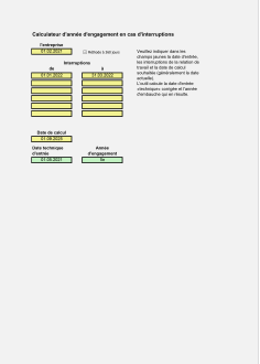 Calcul de l’année d’engagement en cas d’interruptions 