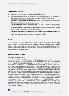 Contrat de travail Retraités percevant un salaire mensuel 