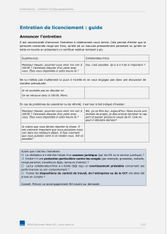Aide-mémoire Entretiens de résiliation 