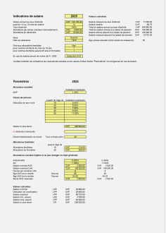 Décompte du salaire net 