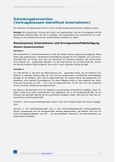 Textbausteine Scheidungskonvention 