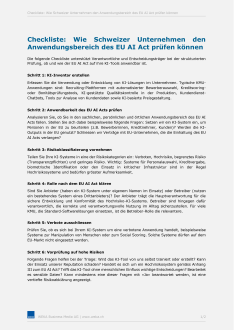 Checkliste EU AI Act 