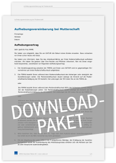 Download-Paket Mutterschaft, Elternurlaub und Betreuungsurlaub 