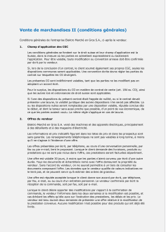 Modèle conditions générales de vente II 