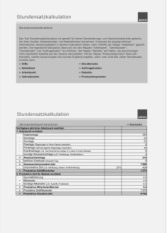 Stundensatzkalkulation 