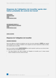 Modèle de convention de départ 