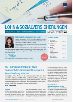 Newsletter Lohn und Sozialversicherungen 