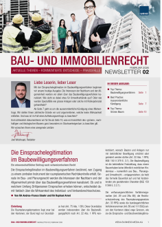 Newsletter Bau- und Immobilienrecht 