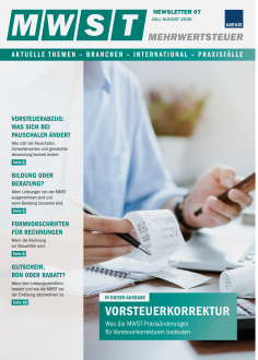 Newsletter Mehrwertsteuer 