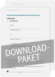 Download-Paket Arbeitsverträge für Pikettdienst 