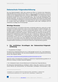 Datenschutz-Folgenabschätzung nach nDSG 
